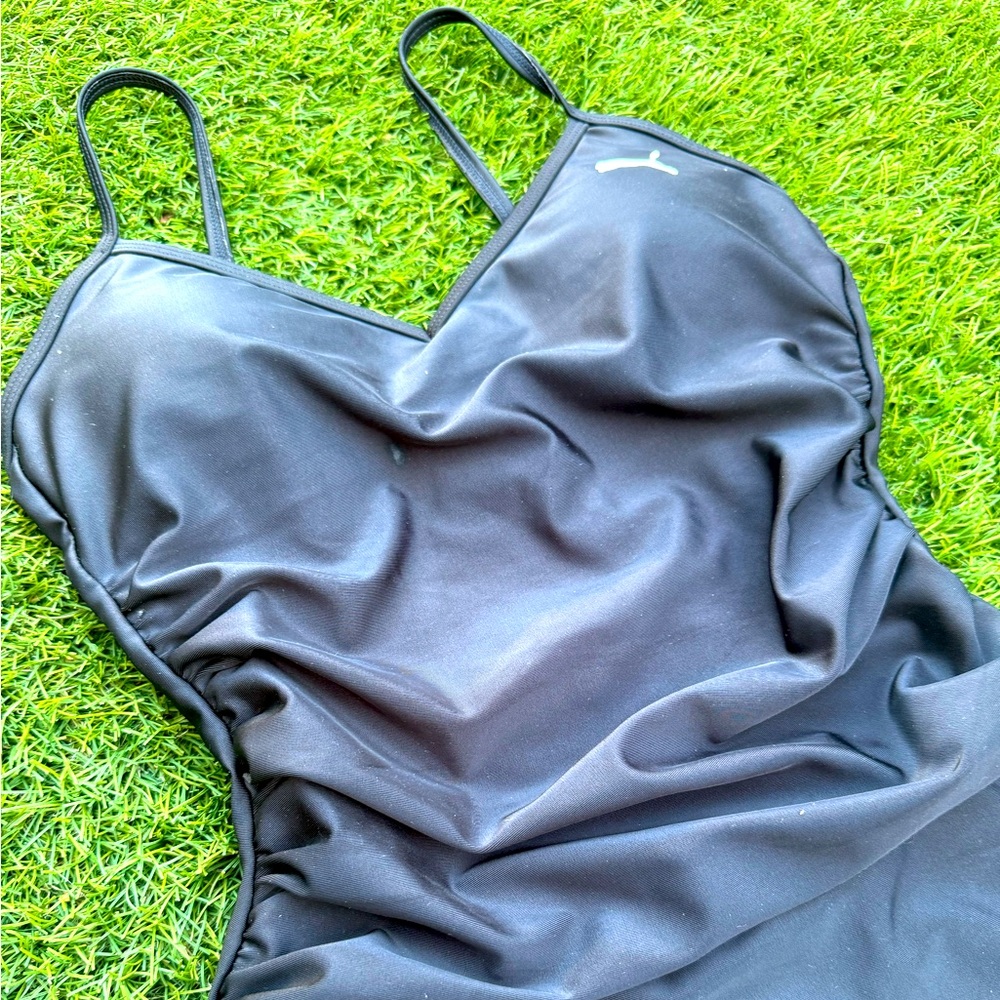 Puma Women's Black One-Piece Swimsuit